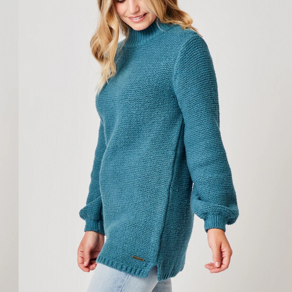 Carve Designs Teal Crewneck Sweater
